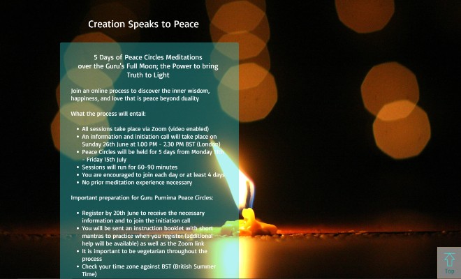 Creation Speaks to Peace